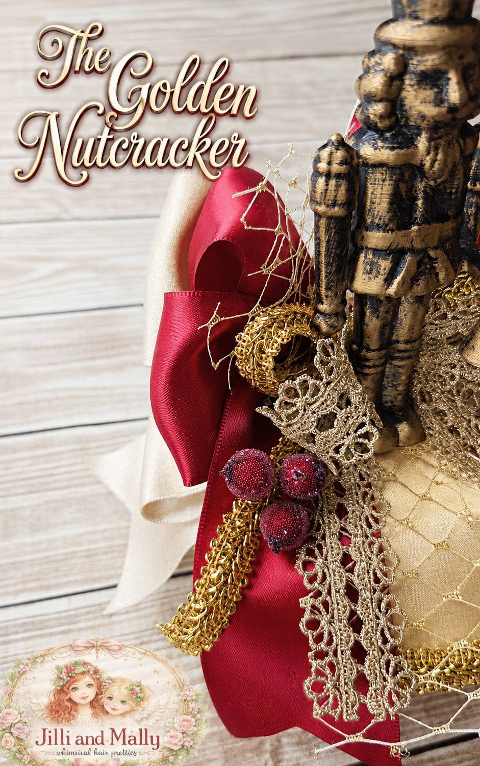 Golden Nutcracker Fascinator Mini Hat m2m Stella Maris *Made to Order with 6 week turnaround time*