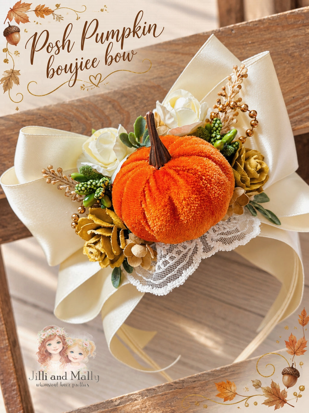 Posh Pumpkin Boujiee Bow *Made to Order TAT 4 weeks*