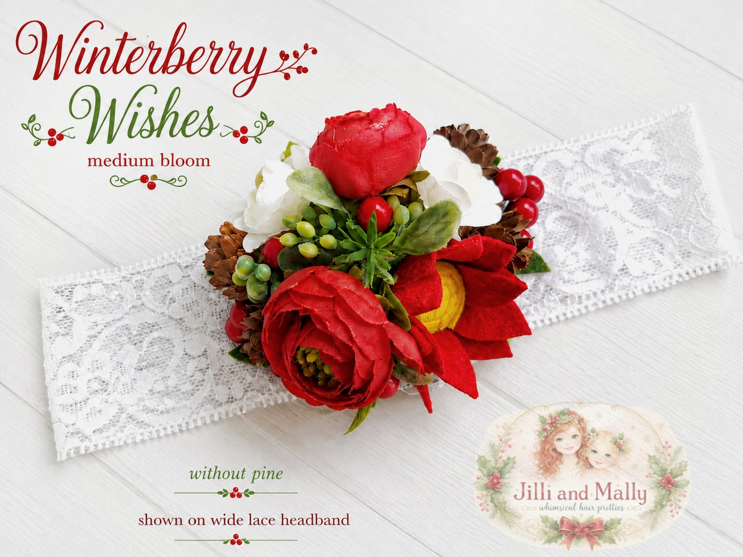 Winterberry Wishes medium Bloom *made to order 4 wk turnaround*