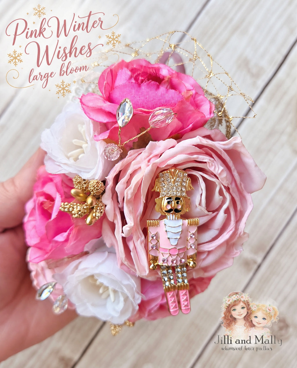 Pink Winter Wishes Large Bloom m2m AIB *made to order 4 wk turnaround*