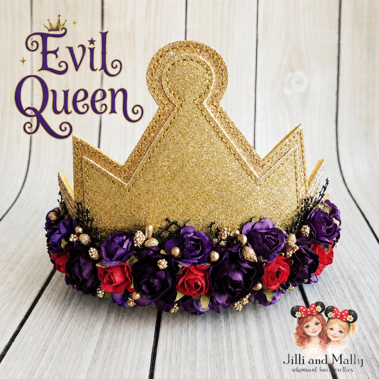 Evil Queen Floral Crown *Pre-Order-4 wk turnaround*