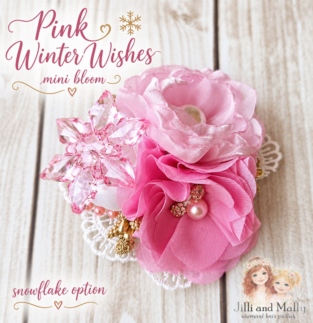 Pink Winter Wishes Mini Blooms ~Single OR Piggies m2m AIB *Made to Order with 4 week turnaround time*