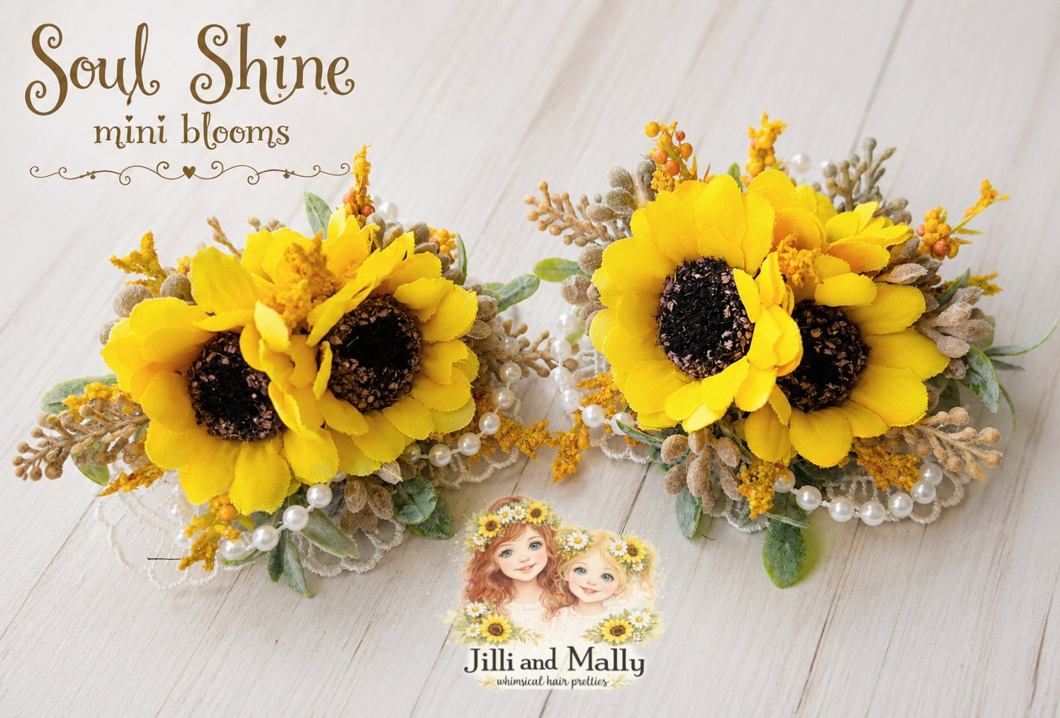 Soul Shine Sunflower Mini Blooms ~Single OR Piggies *MTO 4 wk turnaround*