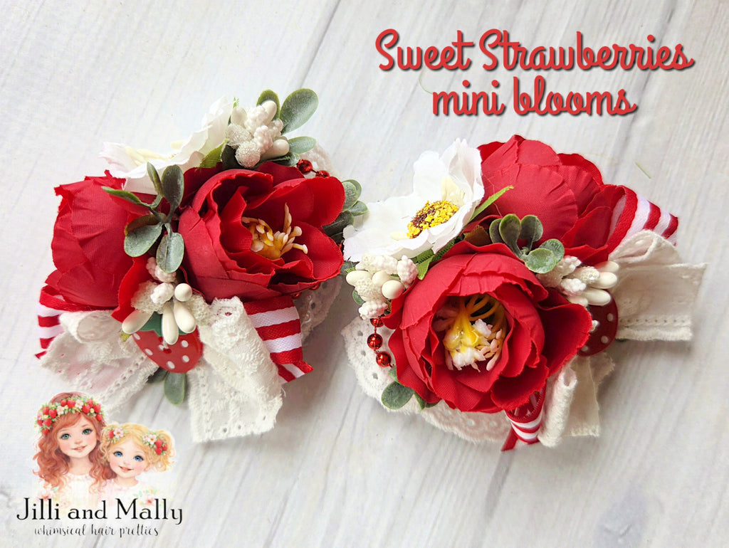 Sweet Strawberries Mini Blooms~Single OR Piggies m2m Two Roosters ClothingCo *Pre-order 4 wk turnaround*