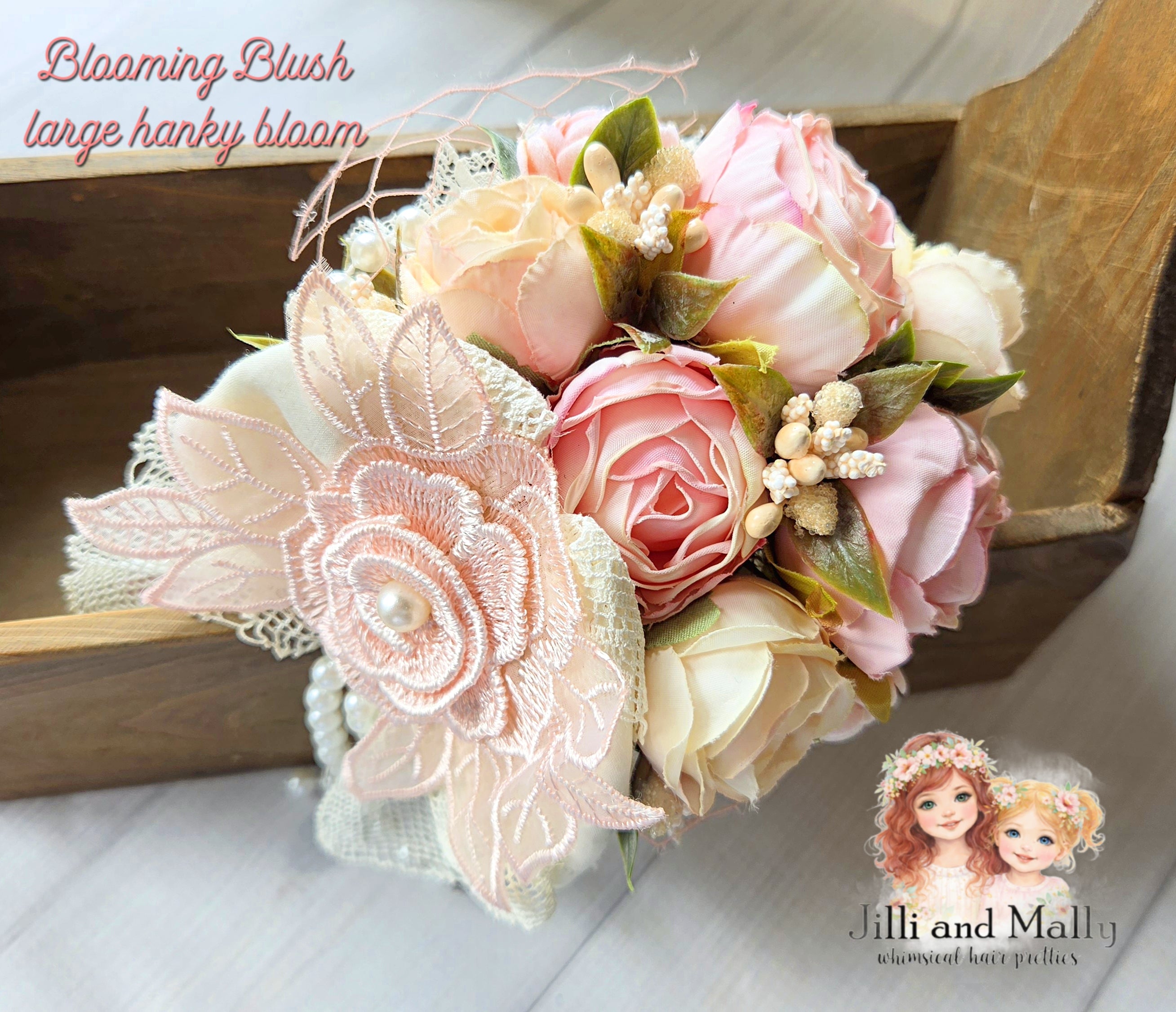 Blooming Blush Large Floral Hanky Bloom