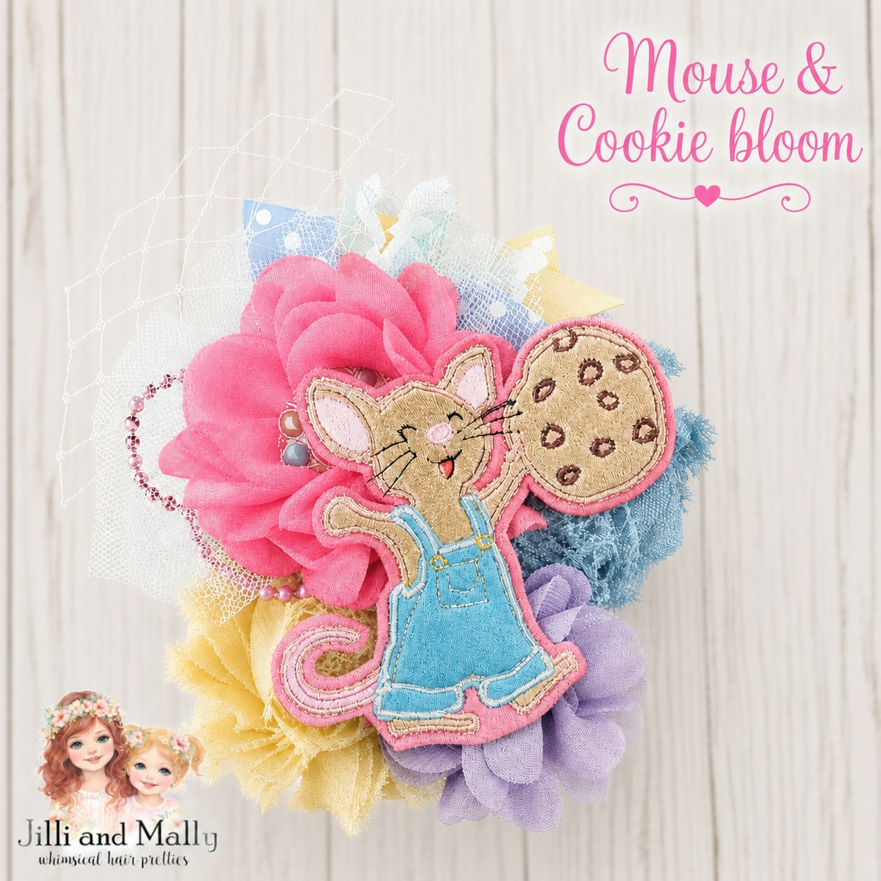 Mouse & Cookie Pastel Back to School Bloom m2m AIB *Pre-Order 4 wk turnaround*