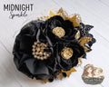 Midnite Sparkle Wool Felt & Chiffon Floral Bloom m2m Bambalina Clothing *MTO 4 wk turnaround*