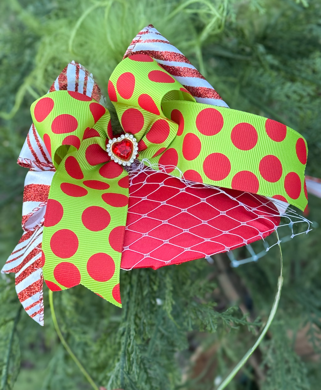 Stealing Christmas Fascinator Mini Hat m2m Three By the Sea *Made to Order with 4 week turnaround time*