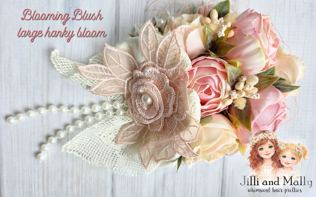 Blooming Blush Large Floral Hanky Bloom