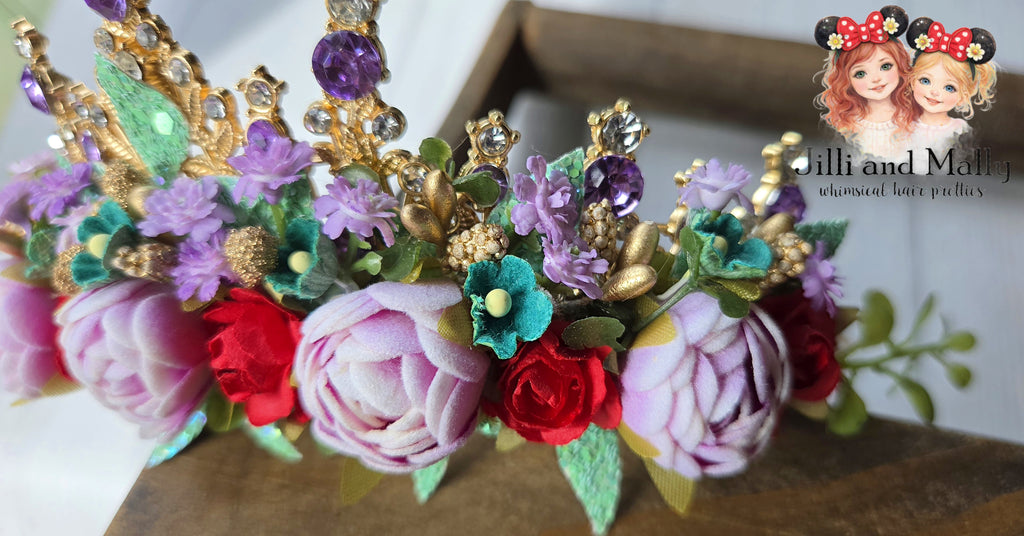 Regal Mermaid Floral Crown m2m Bitty Bundles of Joy *Pre-Order-4 wk turnaround*
