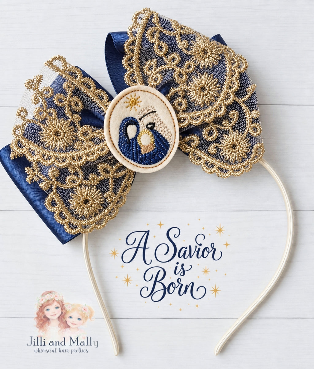 A Savior is Born 5" Large Single Bows *MTO 4 wk turnaround*