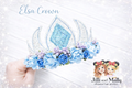 Frozen Queen Elsa Floral Crown m2m The Carriage House *Pre-Order-4 wk turnaround*