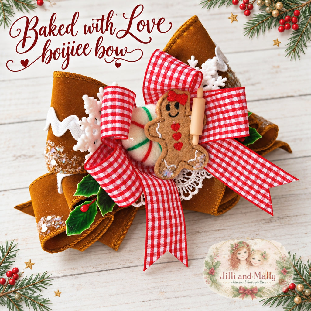 Baked with Love Gingerbread Boujiee Bow *Made to Order TAT 4 weeks*