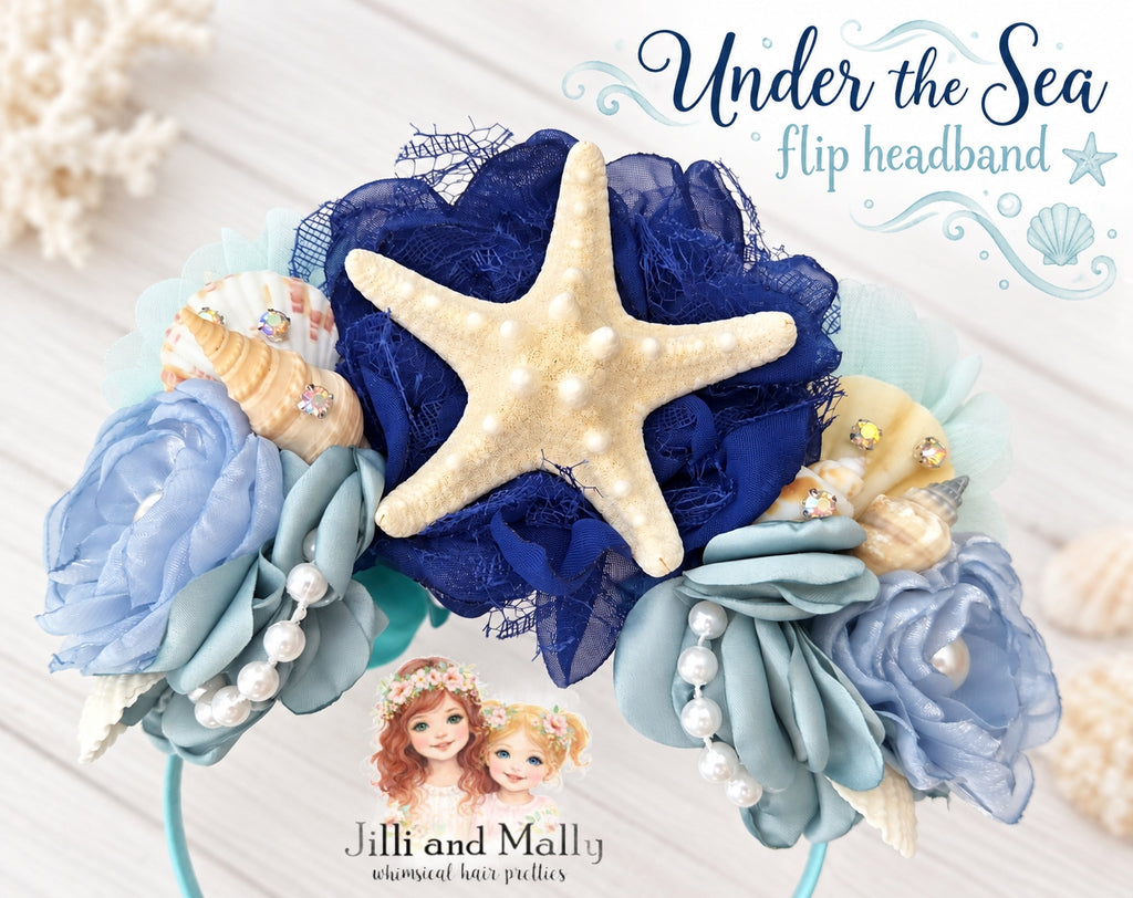 Under the Sea Flip Headband m2m Stella Maris *MTO 6 wk turnaround time*