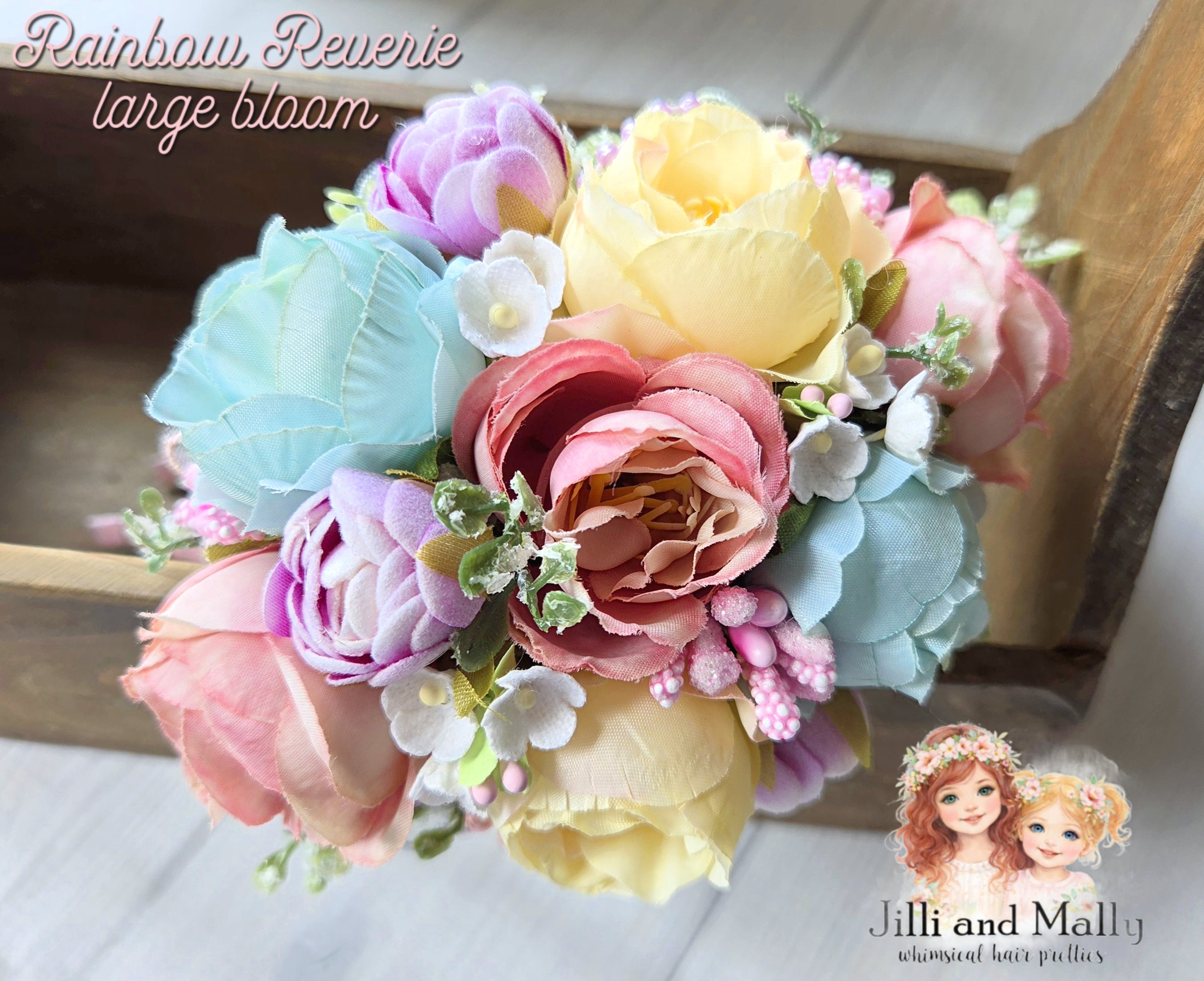 Rainbow Reverie Large Floral Bloom m2m Three By the Sea