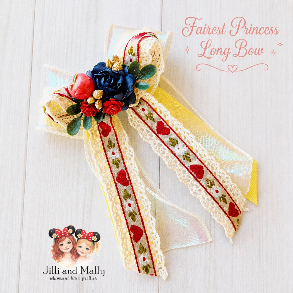 Fairest Princess Long Bows Single OR Piggy Set m2m Hummingbirds&Flowers *Pre-order 4 wk turnaround*