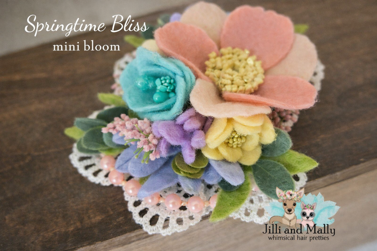 Springtime Bliss Mini Wool Felt Bloom