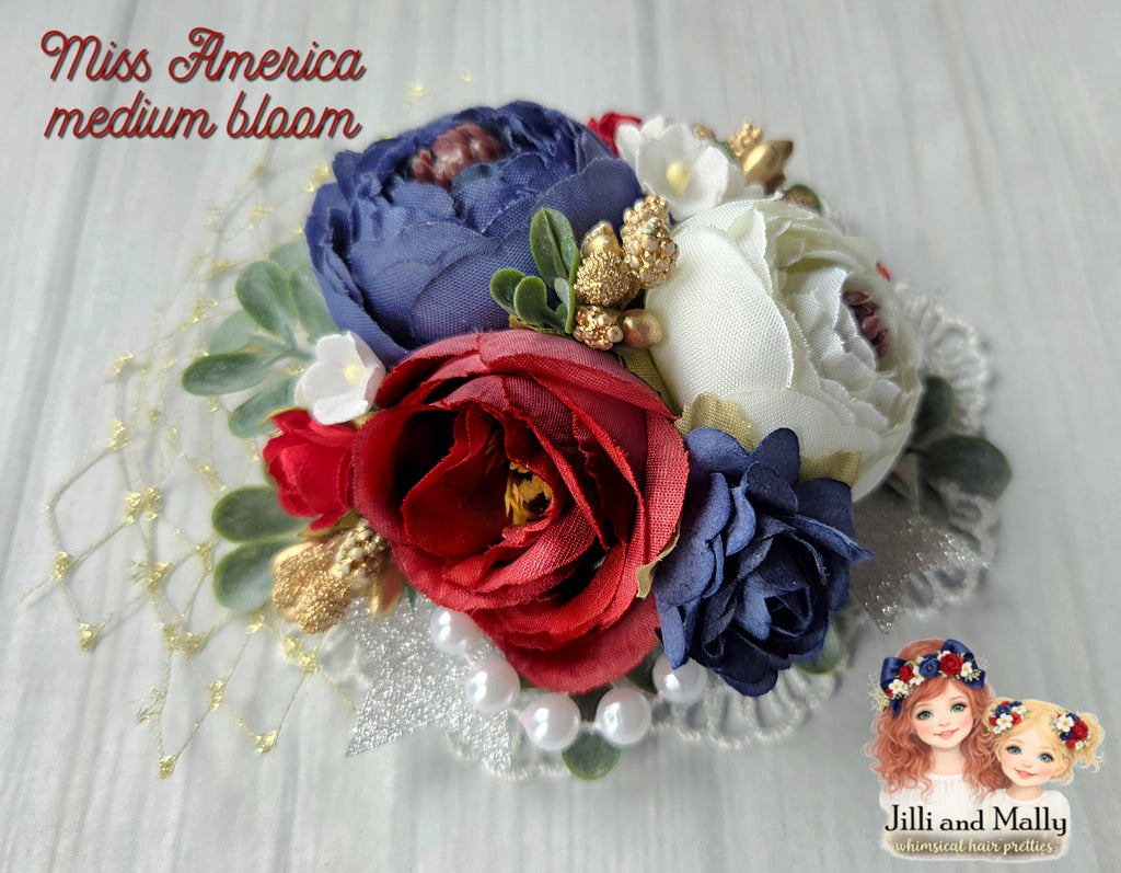Miss America the Beautiful Medium Floral Bloom *pre-order 4 wk turnaround*