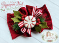 Peppermint Noel Bowband m2m Hummingbirds & Flowers *pre-order 4 wk turnaround*
