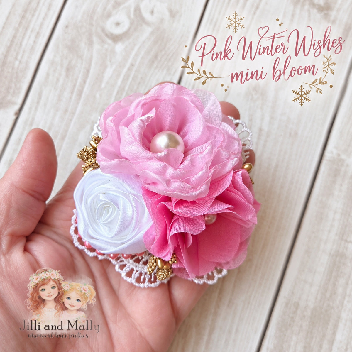 Pink Winter Wishes Mini Blooms ~Single OR Piggies m2m AIB *Made to Order with 4 week turnaround time*
