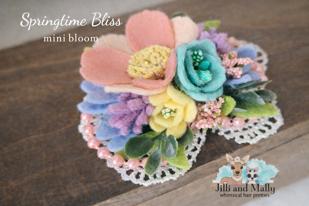 Springtime Bliss Mini Wool Felt Bloom