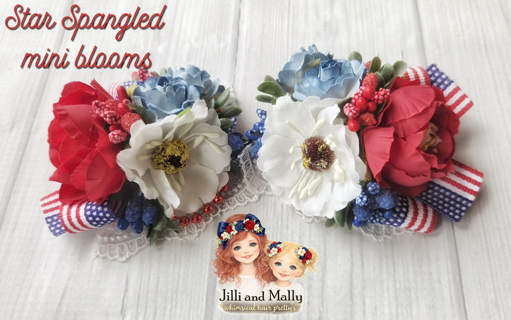 Star Spangled Mini Blooms~Single OR Piggies *Pre-order 4 wk turnaround*