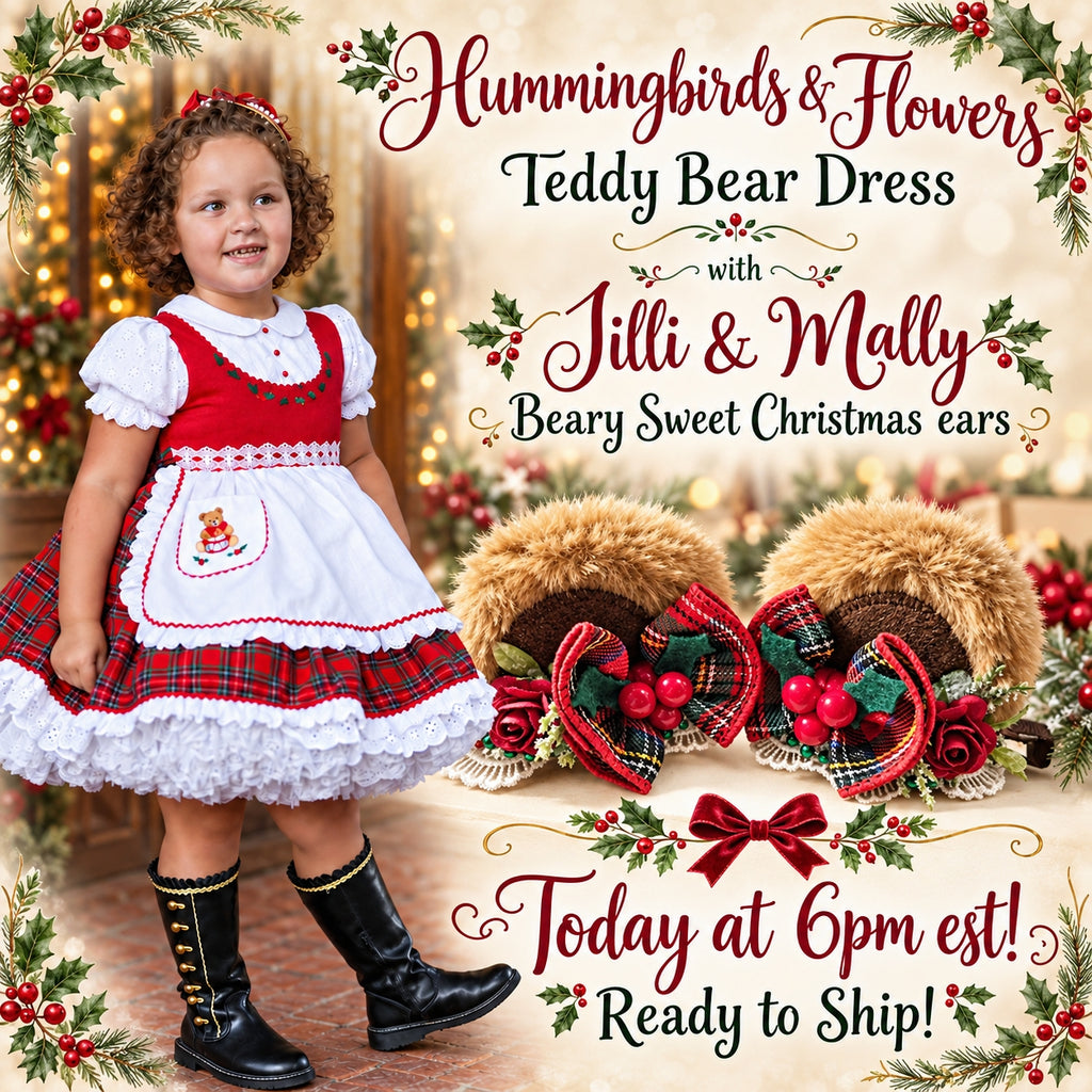 Beary Sweet Christmas Teddy Bear Ears RTS