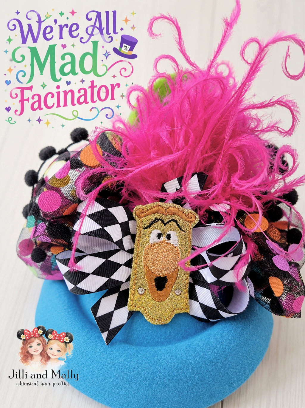 We're All Mad OTT Fascinator RTS