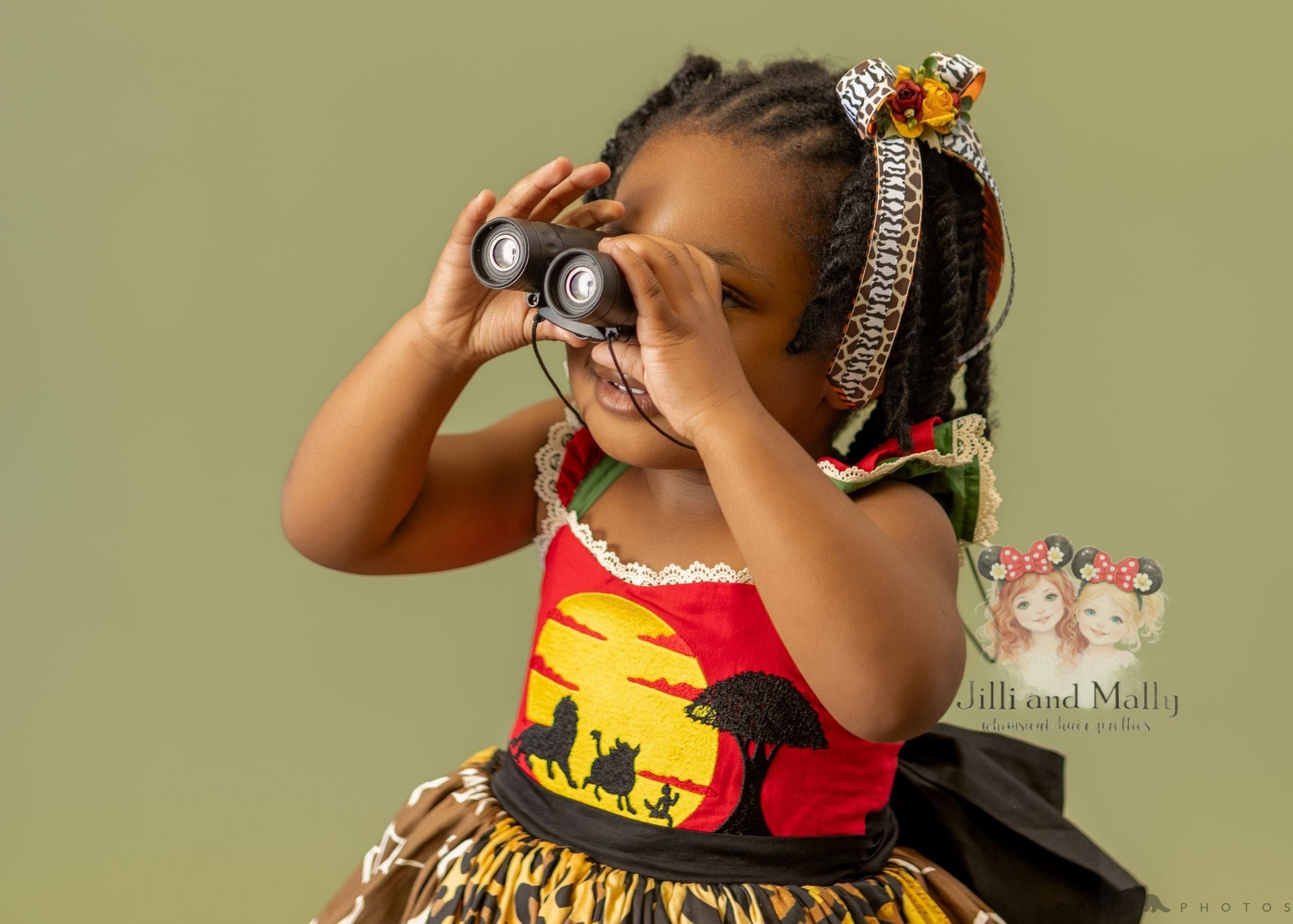 Safari Advertures Floral Long Bows m2m Bitty Bundles of Joy *Pre-order 4 wk turnaround*